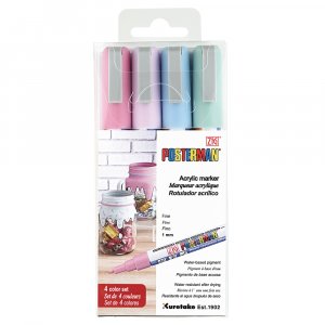 Filzstift ZIG Posterman PMA-20 1mm 4 St�ck Pastell