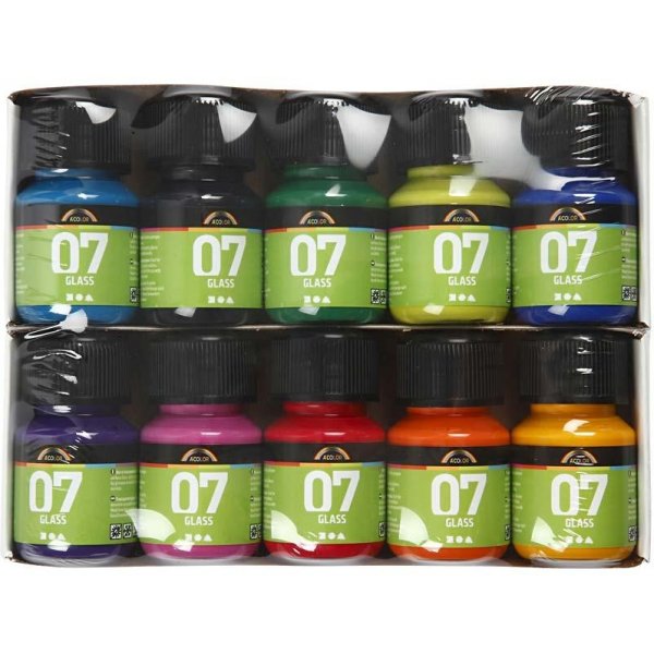 A-Color Glas - gemischte Farben - 10 x 30 ml