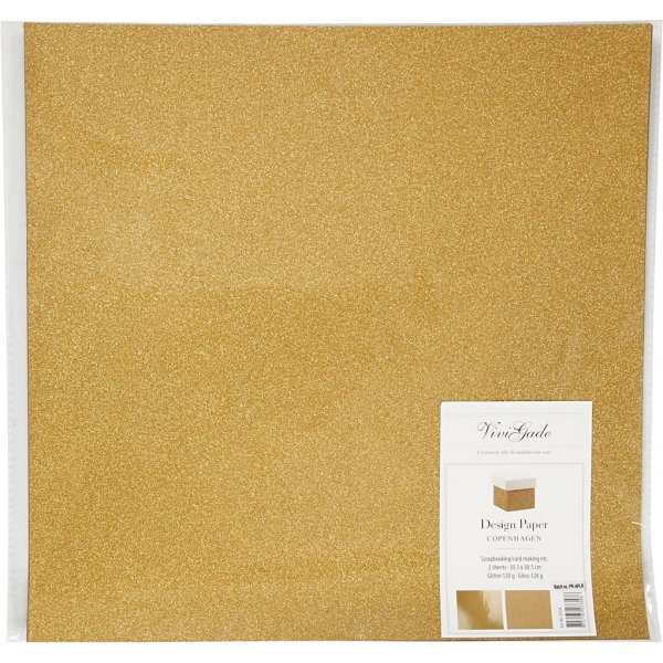 Vivi Gade Designpapier - Gold - 2 Blatt Vivi Gade Designpapier - Gold - 2 Blatt