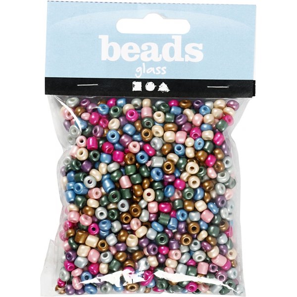 Rocailleperlen - Metallicfarben - 130 g Rocailleperlen - Metallicfarben - 130 g