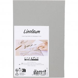 Linoleum 10 x 15 cm - Grau Linoleum 10 x 15 cm - Grau
