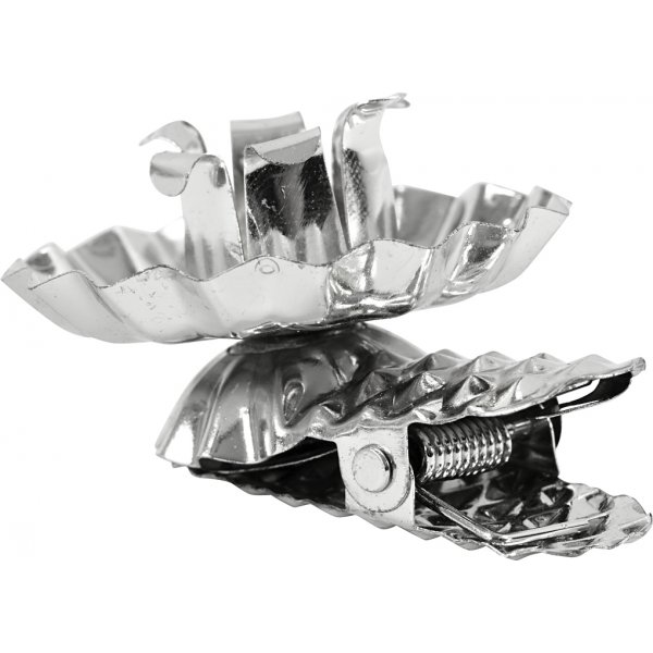 Lichtklammern - versilbert - Ø40 mm - 8 Stk Lichtklammern - versilbert - Ø40 mm - 8 Stk