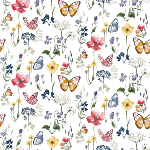 Wachstuch PVC Summer Meadow - Blau