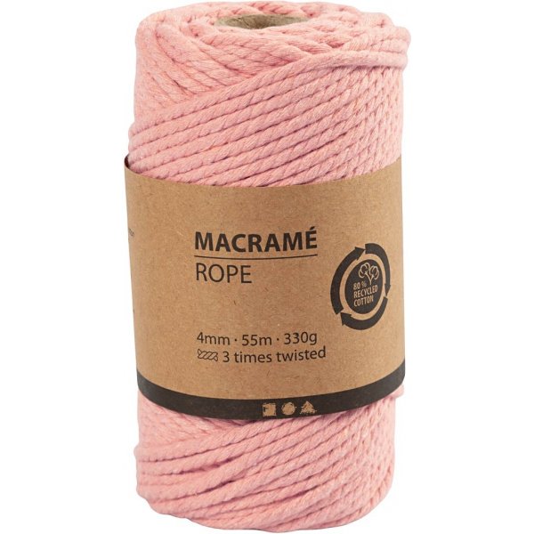 Makrameegarn - rosa - Ø4 mm - 55 m Makrameegarn - rosa - Ø4 mm - 55 m