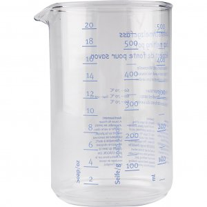 Schmelzrohr aus Glas mit Ausgie�er und Messmarkierung 500 ml