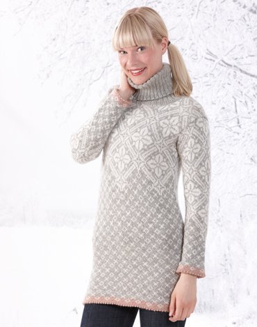 Strickanleitung - Muster gestrickte Tunika mit Polokragen
