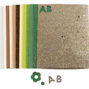 Dekorative Gummischaumplatte, weich, 14 x 25 cm, 2 mm, Naturfarben, 12 Stück Dekorative Gummischaumplatte, weich, 14 x 25 cm, 2 mm, Naturfarben, 12 Stück