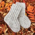 Kundenbild DROPS Brushed Alpaca Silk Garn - 25 g - Hellgrau (02)