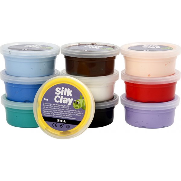 Silk Clay® - gemischte Farben - Basic 1 - 10 x 40 g Silk Clay® - gemischte Farben - Basic 1 - 10 x 40 g