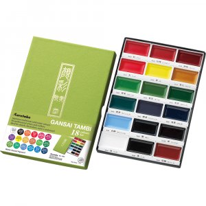 GANSAI TAMBI Aquarell-Set mit 18 Farben GANSAI TAMBI Aquarell-Set mit 18 Farben