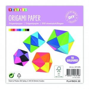 Origami-Papier 10 Farben - 15 x 15 cm - 70 g - 500 Blatt Origami-Papier 10 Farben - 15 x 15 cm - 70 g - 500 Blatt