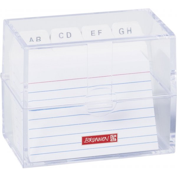 Kartenbox mit Register - A8 - transparent