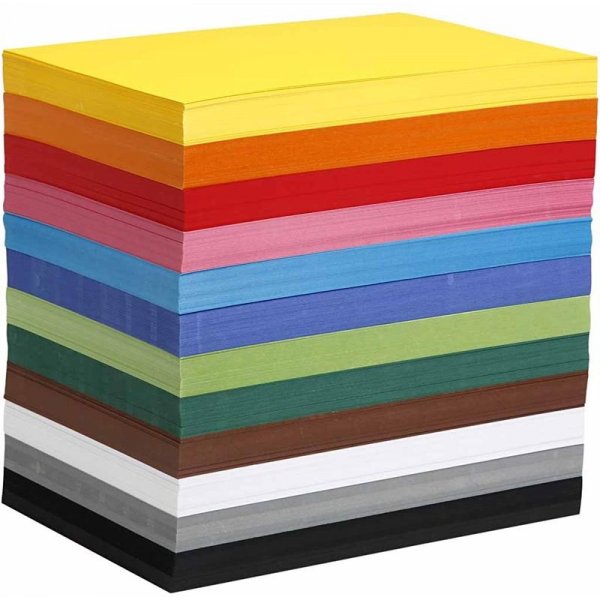 Kreativkarton - gemischte Farben - A4 - 1200 Stk Kreativkarton - gemischte Farben - A4 - 1200 Stk