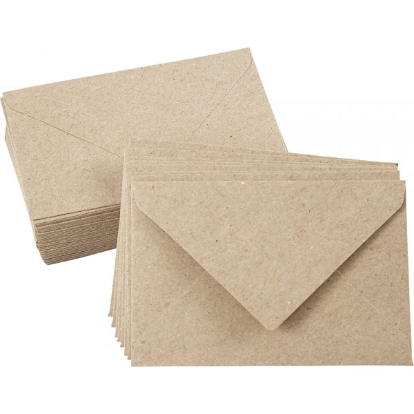 Recycelter Umschlag - Natur - 7,8 x 11,5 cm - 50 Stk Recycelter Umschlag - Natur - 7,8 x 11,5 cm - 50 Stk