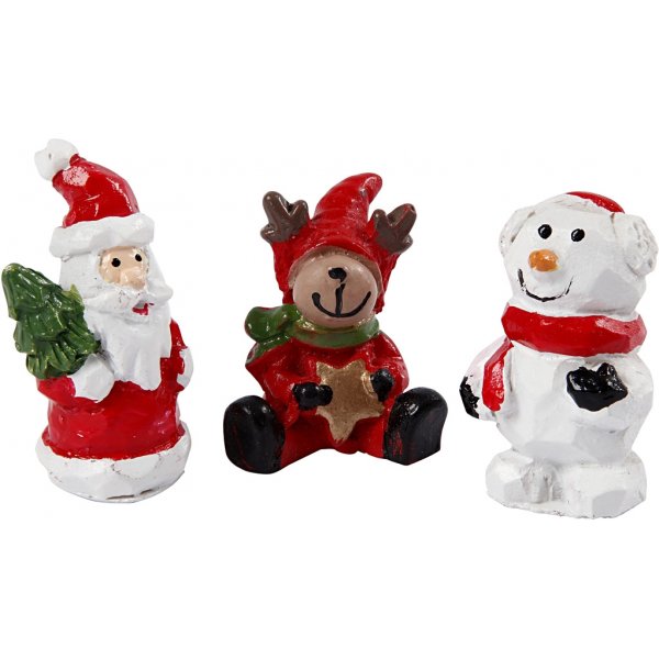 Minifiguren - Weihnachtsmann - Rentier und Schneemann Minifiguren - Weihnachtsmann - Rentier und Schneemann