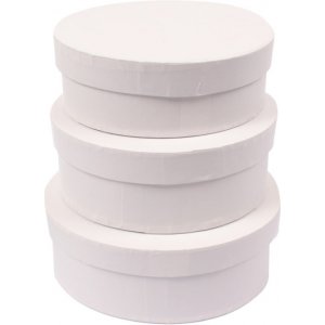 Papierbox, oval, 3 verschiedene Größen Papierbox, oval, 3 verschiedene Größen