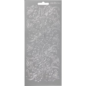 Aufkleber - Silber - Stechpalme - 10 x 23 cm Aufkleber - Silber - Stechpalme - 10 x 23 cm