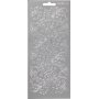 Aufkleber - Silber - Stechpalme - 10 x 23 cm