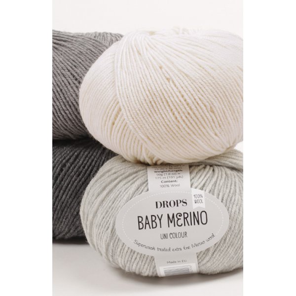 Drops Baby Merino-Garn - 50 g (ca. 40 verschiedene Farben zur Auswahl) Drops Baby Merino-Garn - 50 g (ca. 40 verschiedene Farben zur Auswahl)
