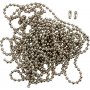 Kugelkette - versilbert - 3 m