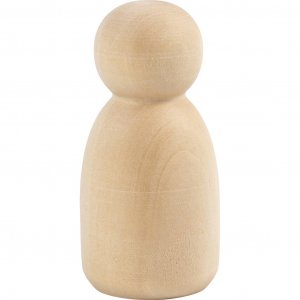 Ovaler Holzfigurenkörper, 6 cm, 5 Stück Ovaler Holzfigurenkörper, 6 cm, 5 Stück