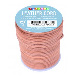 Naturlederband - 22,5 m x 2 mm Naturlederband - 22,5 m x 2 mm