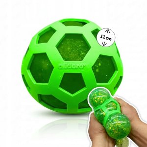 Stressballnetz XXL 11 cm grün - Glitzereffekt Stressballnetz XXL 11 cm grün - Glitzereffekt