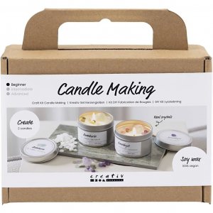 Mini-DIY-Kit - Sojakerzen mit echten Kristallen Mini-DIY-Kit - Sojakerzen mit echten Kristallen