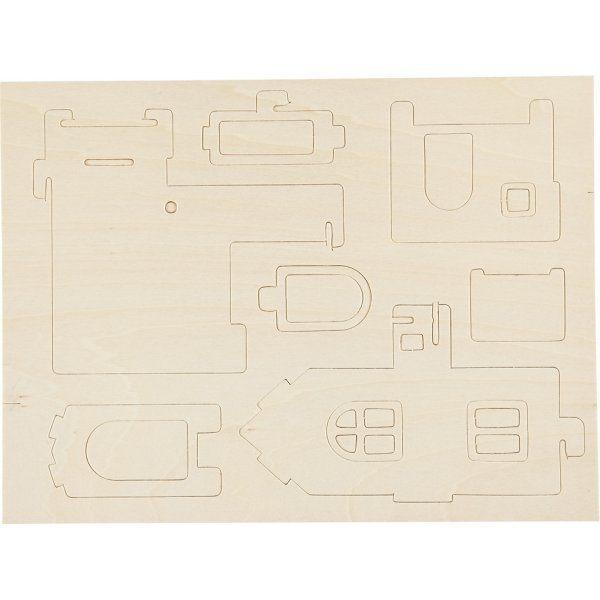 3D-Konstruktionsfigur - Haus mit Balkon