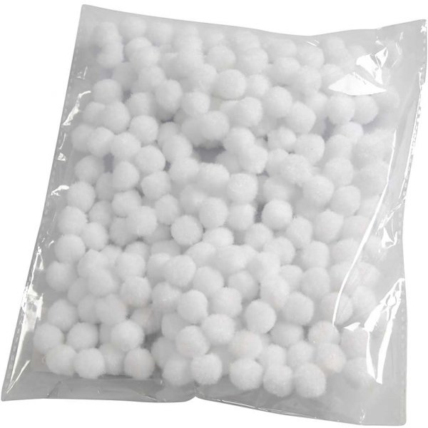 Pompons - weiß - 200 Stk Pompons - weiß - 200 Stk