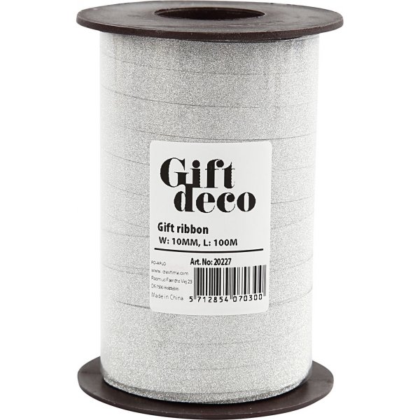 Geschenkkordel - Silber - Glitzer - 100 m Geschenkkordel - Silber - Glitzer - 100 m