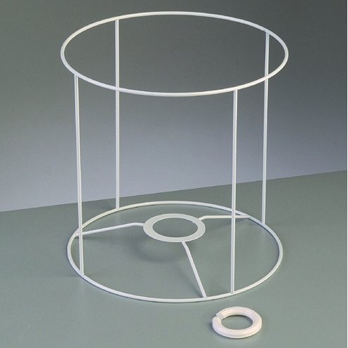 Lampenkrperrahmen 20 cm /  20 cm - wei rund