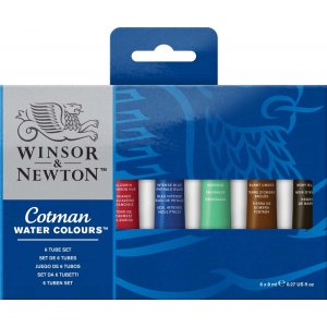 Aquarellfarbe W&N Set 6 x 8 ml Tuben Aquarellfarbe W&N Set 6 x 8 ml Tuben