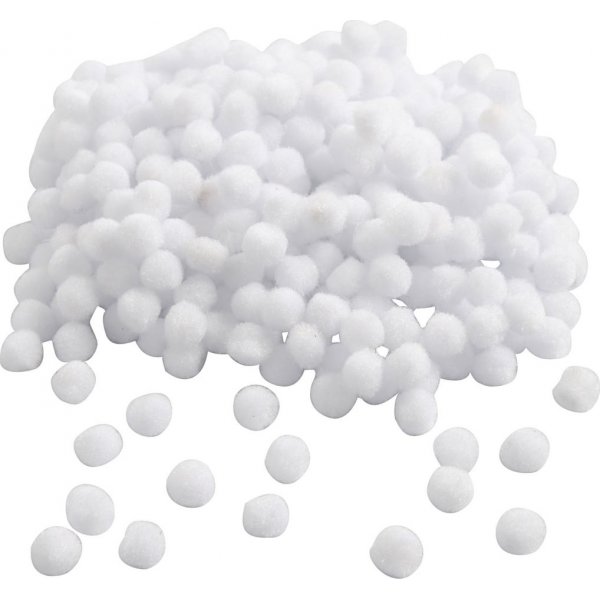 Pompons - wei - 450 Stk