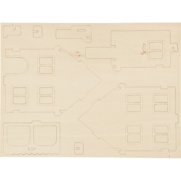 3D-Konstruktionsfigur - Haus mit Veranda 3D-Konstruktionsfigur - Haus mit Veranda
