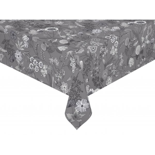 Wachstuch PVC Hilda - Grau/Grau
