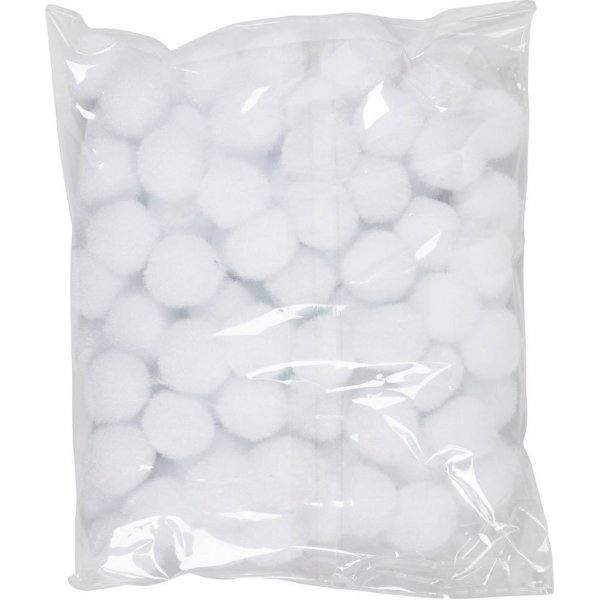 Pompons - weiß - 100 Stk Pompons - weiß - 100 Stk
