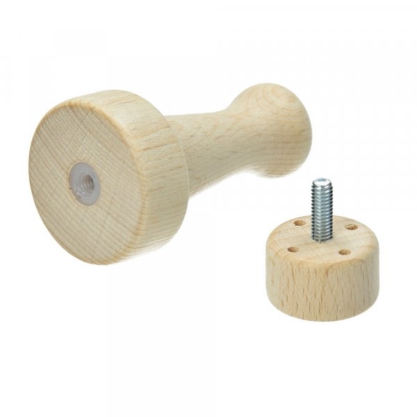 Holzgriff fr 4 Filznadeln - 1 Stk. 2 unmontierte Teile