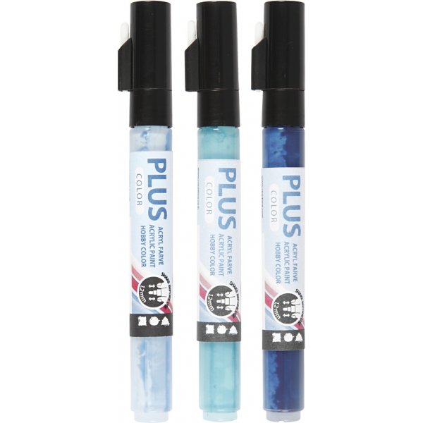Plus Color Marker - Himmelblau - Marineblau - Türkis - 3 Stk Plus Color Marker - Himmelblau - Marineblau - Türkis - 3 Stk