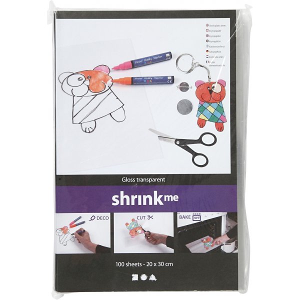 Schrumpffolie - Glänzend transparent - 100 Blatt Schrumpffolie - Glänzend transparent - 100 Blatt