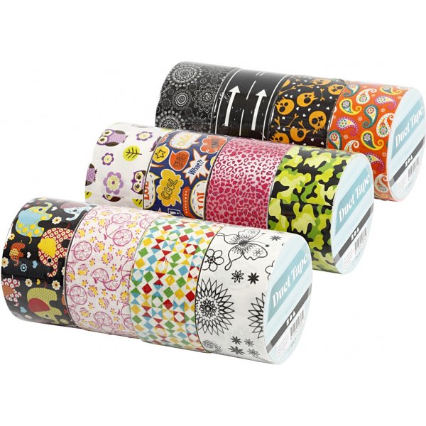 Klebeband - Muster - gemischte Farben - 12 x 5 m Klebeband - Muster - gemischte Farben - 12 x 5 m