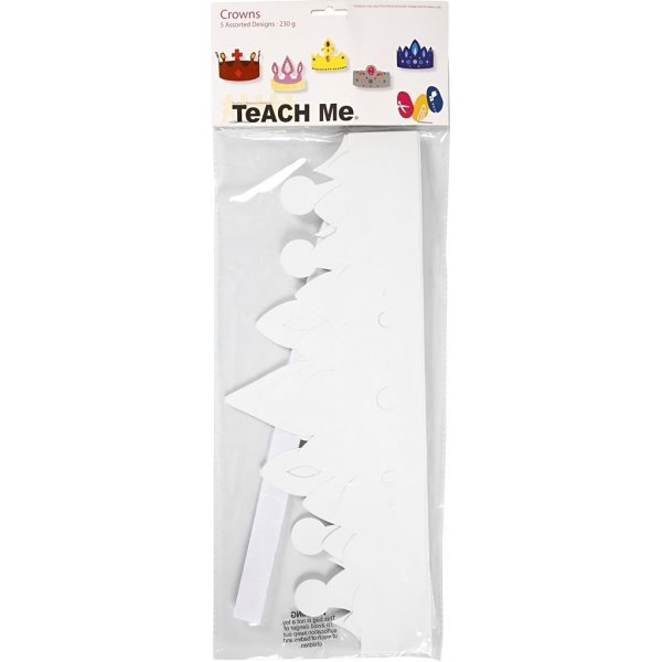 Pappkronen - wei - 5 Stk