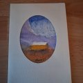 Kundenbild Passepartoutkarte mit Umschlag - gebrochenes Wei� - oval - 10 Sets