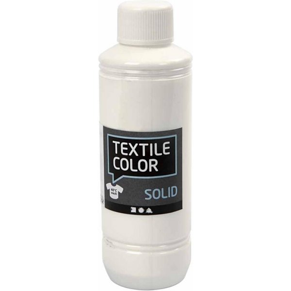 Textil Feste Textilfarbe - wei� - deckend - 250 ml