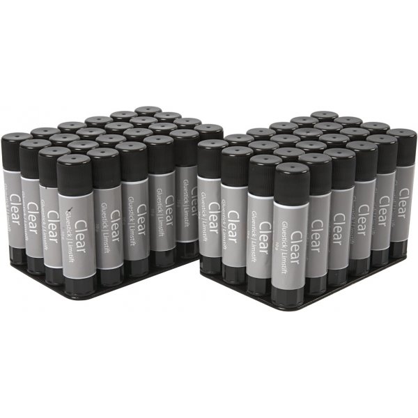 Klarer Klebestift - rund - 10 g - 48 Stk