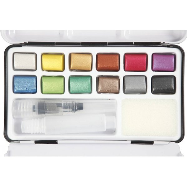 Art Aqua Aquarellfarben - Metallicfarben - 12 Stk Art Aqua Aquarellfarben - Metallicfarben - 12 Stk