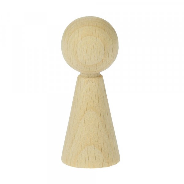 Konische Holzfigur 20 x H 50 mm - gebleicht 4 Stk.
