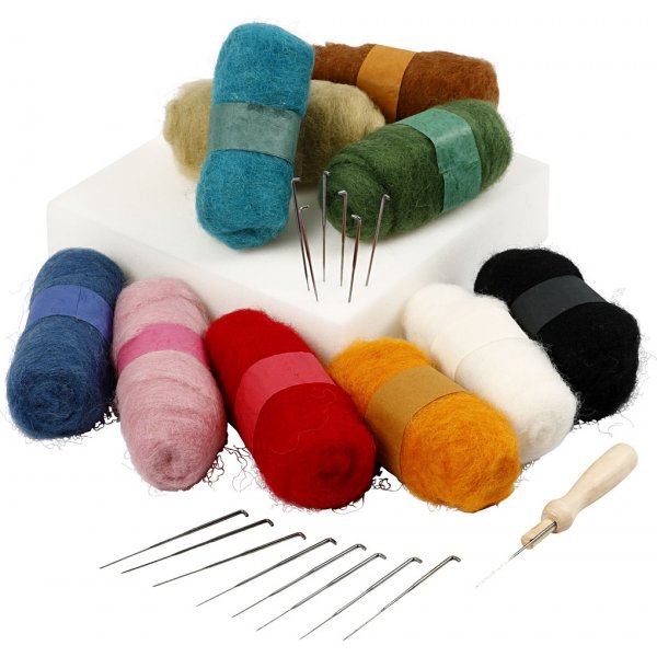 Nadelfilzen - Starterset - gemischte Farben Nadelfilzen - Starterset - gemischte Farben