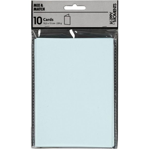 Karte - Hellblau - 10,5 x 15 cm - 10 Stk Karte - Hellblau - 10,5 x 15 cm - 10 Stk