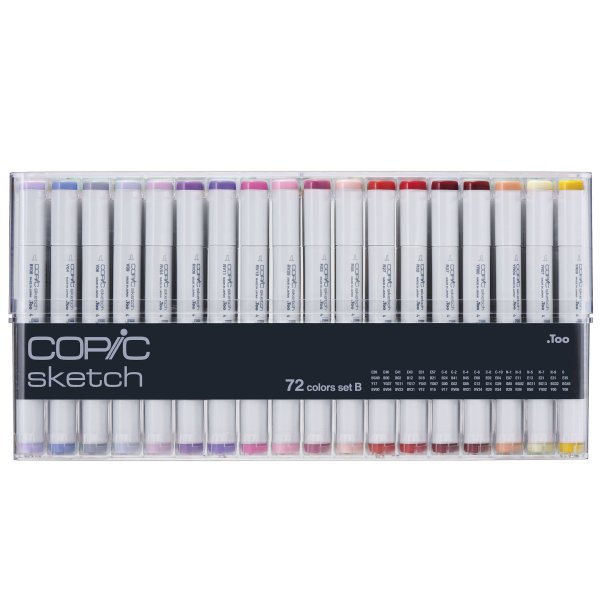 Copic Sketch-Set - 72 Stifte - Grundfarben B Copic Sketch-Set - 72 Stifte - Grundfarben B